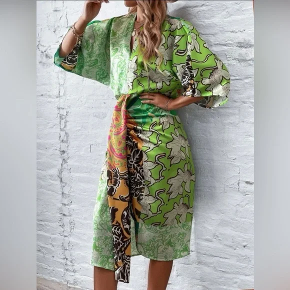 SHEIN - Asian Inspired Dress - Size L - Picture 3 of 3